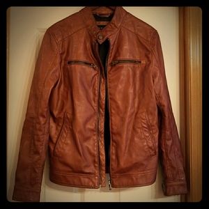 Zara faux leather bomber jacket small